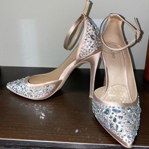 Aldo light pink studded heels